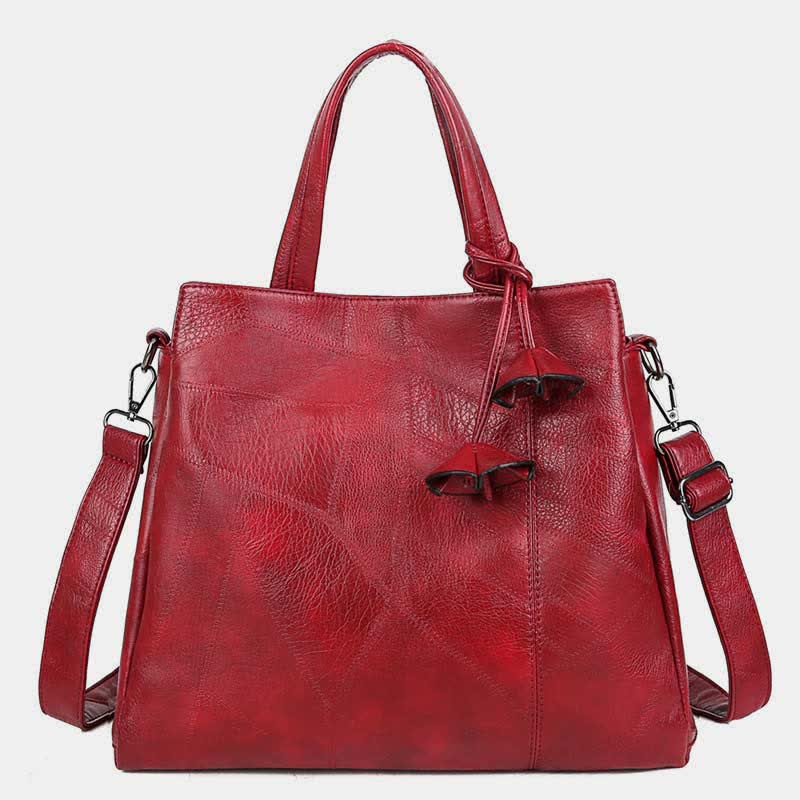 Retro Damen Handtasche Dreifachfach Schultertasche Umhängetasche