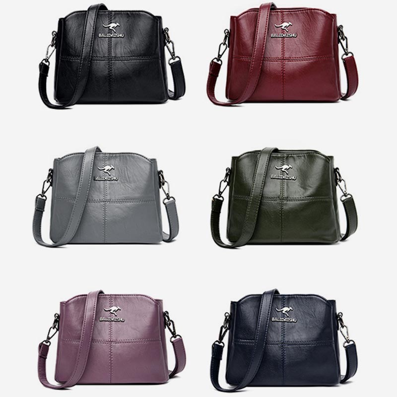 Geldbörsen und Handtaschen für Damen, Umhängetasche aus PU mit mehreren Fächern