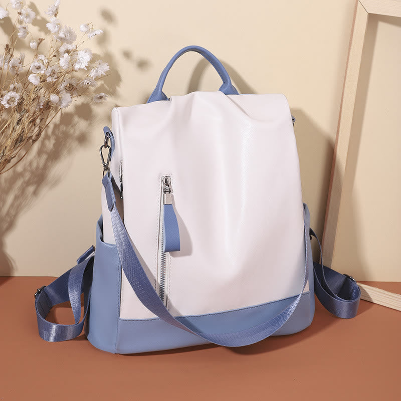 Damen Leder Rucksack Handtasche Cabrio Schultertasche Anti Diebstahl Reise Daypack