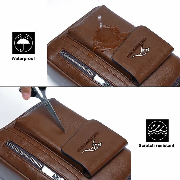 Tragefreundliche Schultertasche mit mehreren Fächern und USB-Ladeanschluss