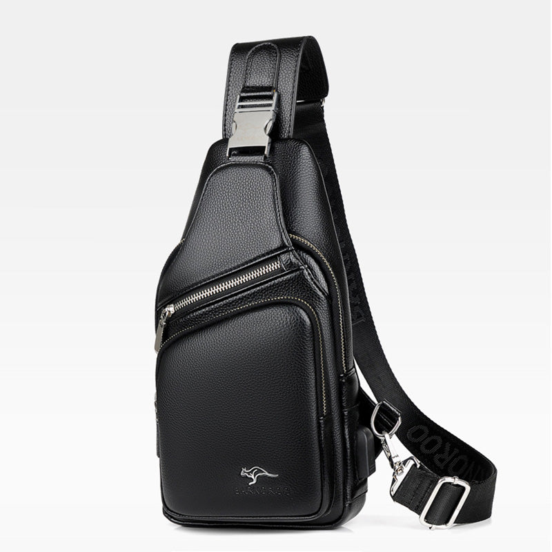 Diebstahlsichere Schultertasche mit großer Kapazität und USB-Aufladung