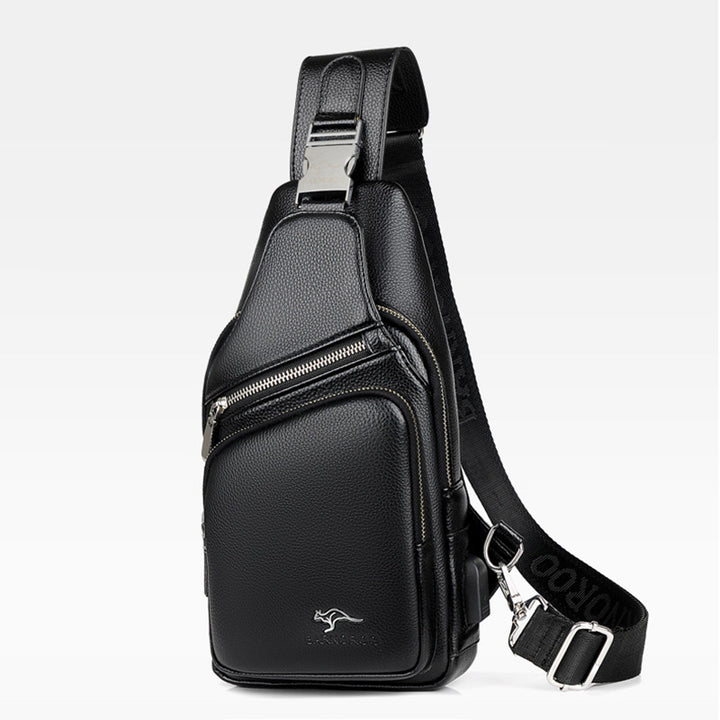 Diebstahlsichere Schultertasche mit großer Kapazität und USB-Aufladung