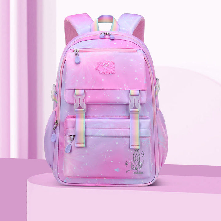 Rucksack für Kinder mit Farbverlauf, leicht, große Kapazität, für den täglichen Gebrauch, Schultasche