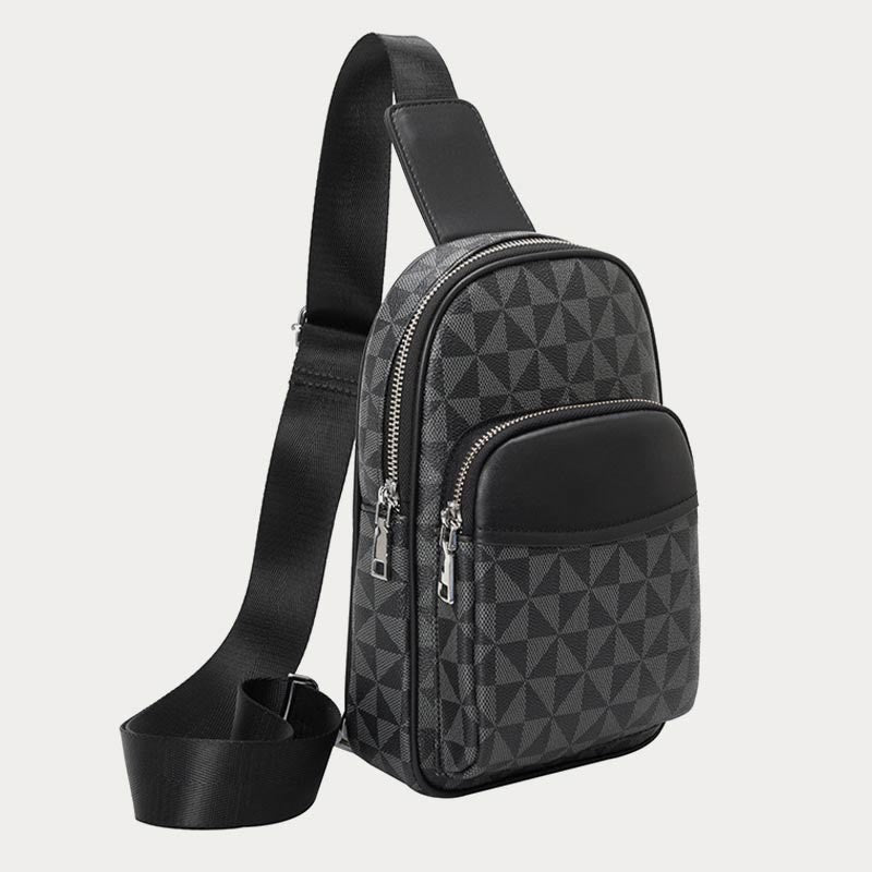 Modische Schultertasche aus Leder für Damen und Herren, stilvolle Brusttasche