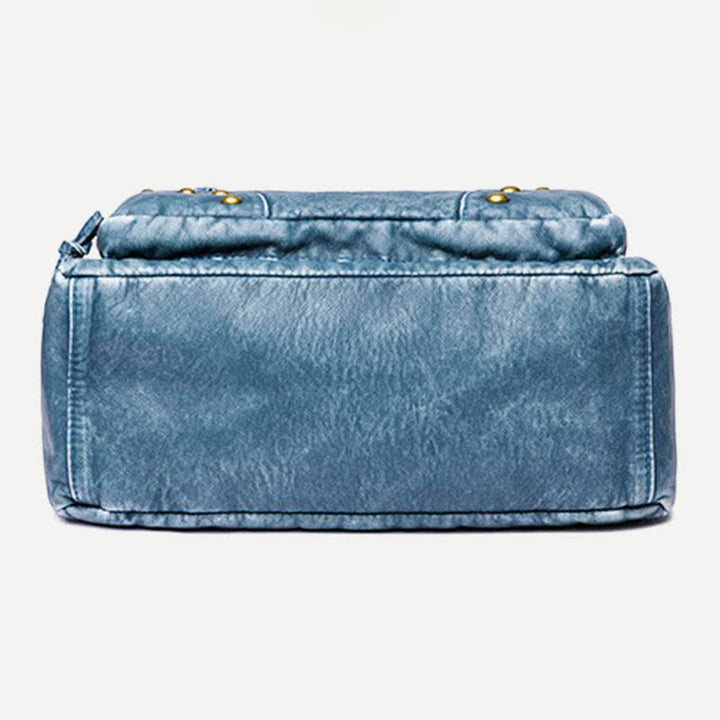 Denim Farbe Tote Handtaschen Große Kapazität Kunstleder Schulter Geldbörse