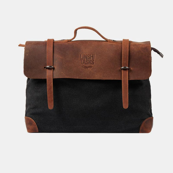 Umhängetasche für Herren, Canvas, lässig, Vintage, Dokumententasche