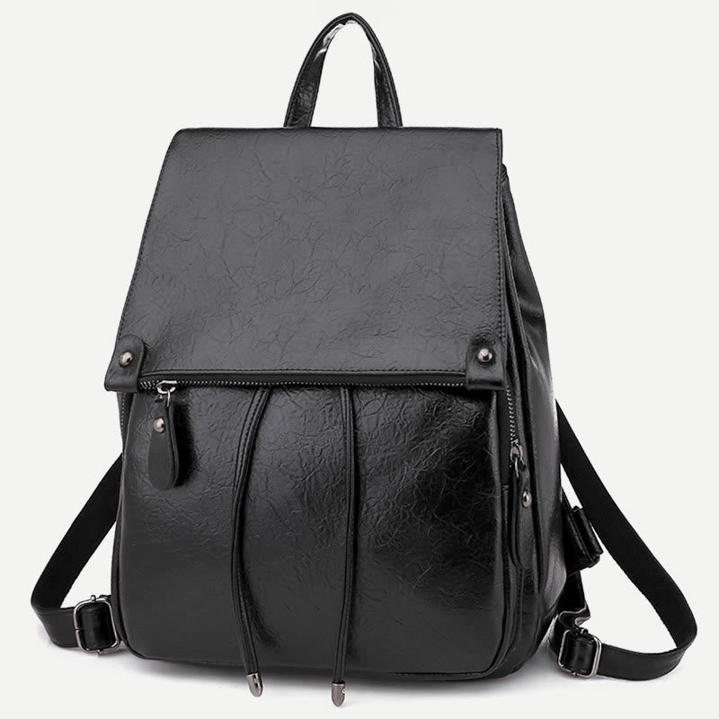 Rucksack für Damen, großes Fassungsvermögen, wasserdicht, Tagesrucksack aus PU-Leder