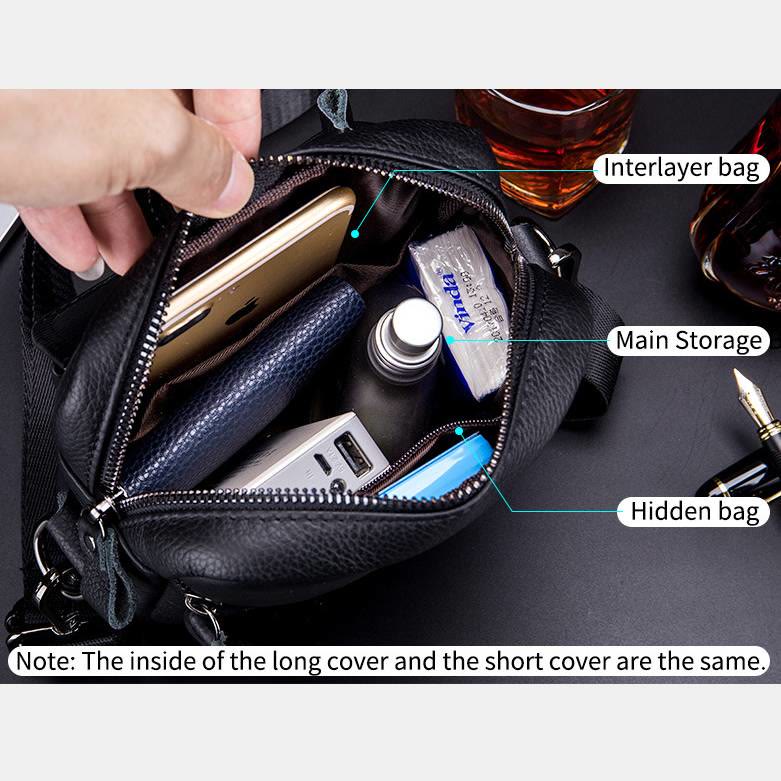 Umhängetasche aus echtem Leder für Herren, Messenger Bag, Schultertasche