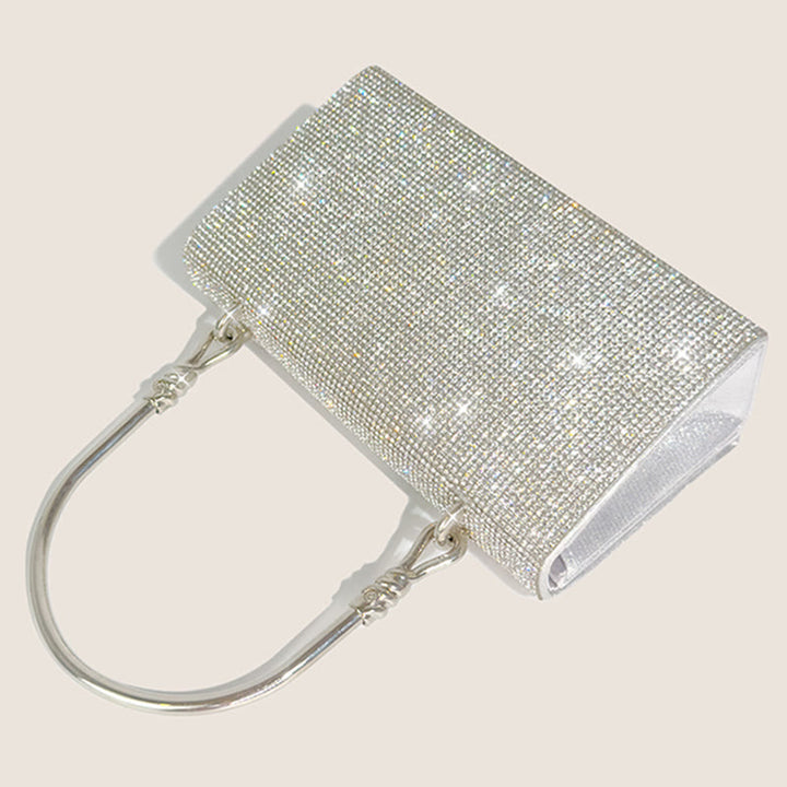 Abendtasche für Damen Glitzer Diamant Leder Leichte Handgelenktasche