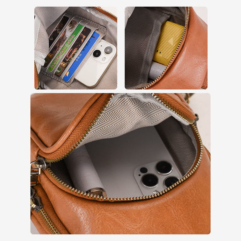 Schultertasche für Damen für den täglichen Gebrauch, Retro-Tasche aus weichem Leder