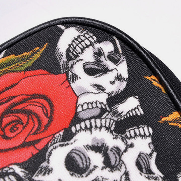 Große Umhängetasche mit Totenkopf-Print
