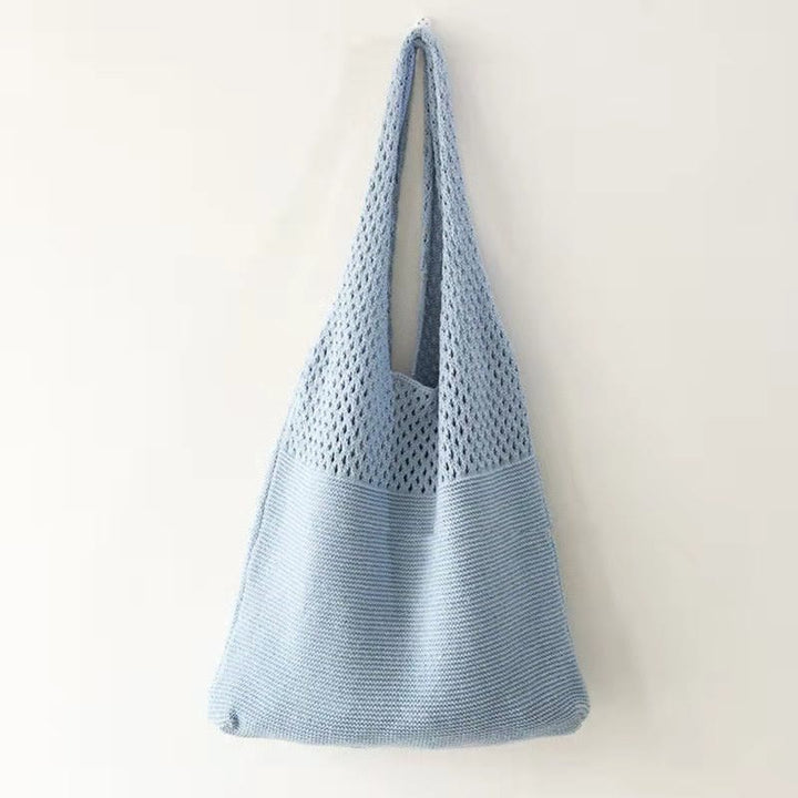 Einkaufstasche für Frauen im ethnischen Stil aus Wolle gestrickte Schultertasche