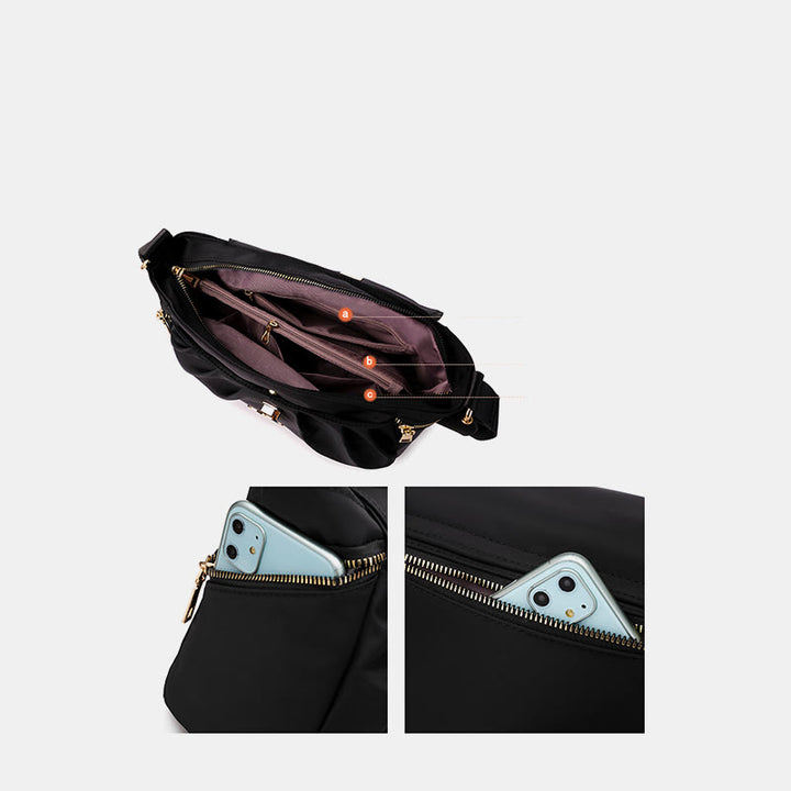 Umhängetasche für Damen mit Herzschnalle, wasserdichte Oxford-Tasche