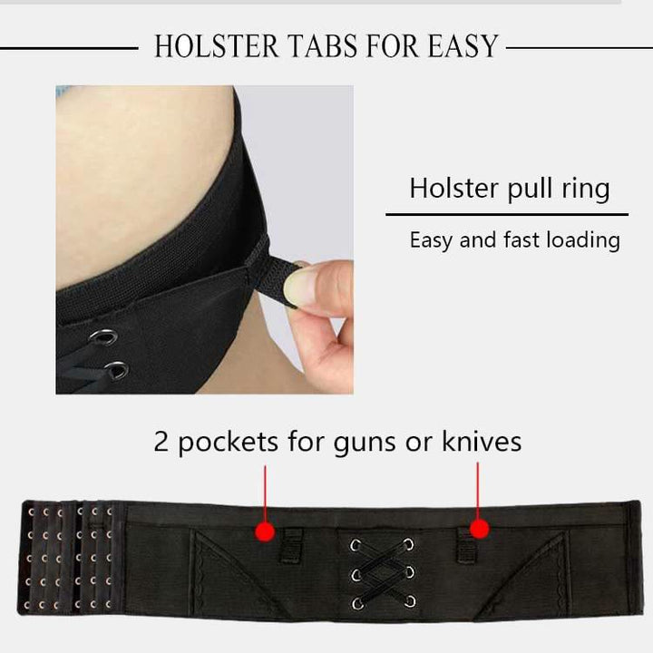 Damen Unsichtbares Oberschenkelholster Drop Leg Holster mit Magazintaschen