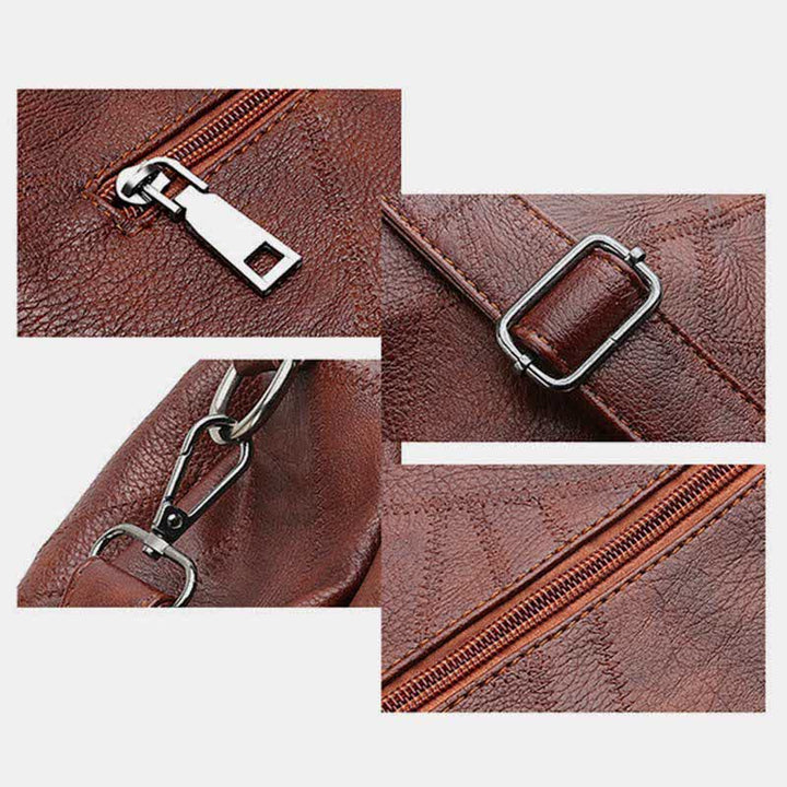 Retro Damen Handtasche Dreifachfach Schultertasche Umhängetasche