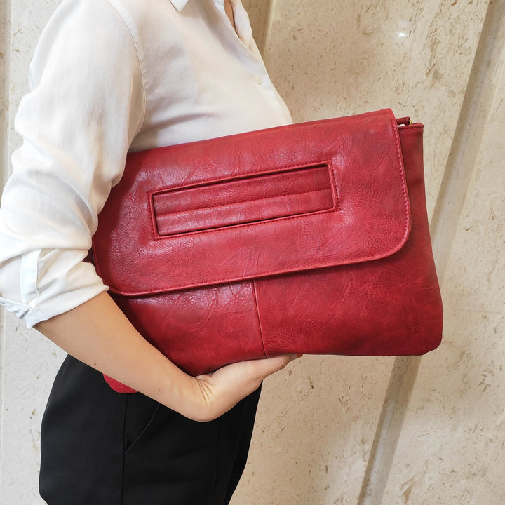 Umhängetasche aus veganem Leder für Damen, modische Handtasche mit Umhängegurt