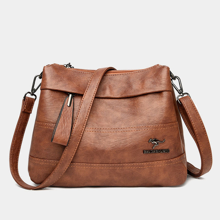 Umhängetasche für Damen, große Kapazität, Retro-Umhängetasche aus PU-Leder