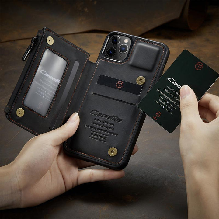 2 IN 1 Anti-Diebstahl RFID Telefon Tasche Brieftasche Smartphone Fall Kompatibel mit iPhone