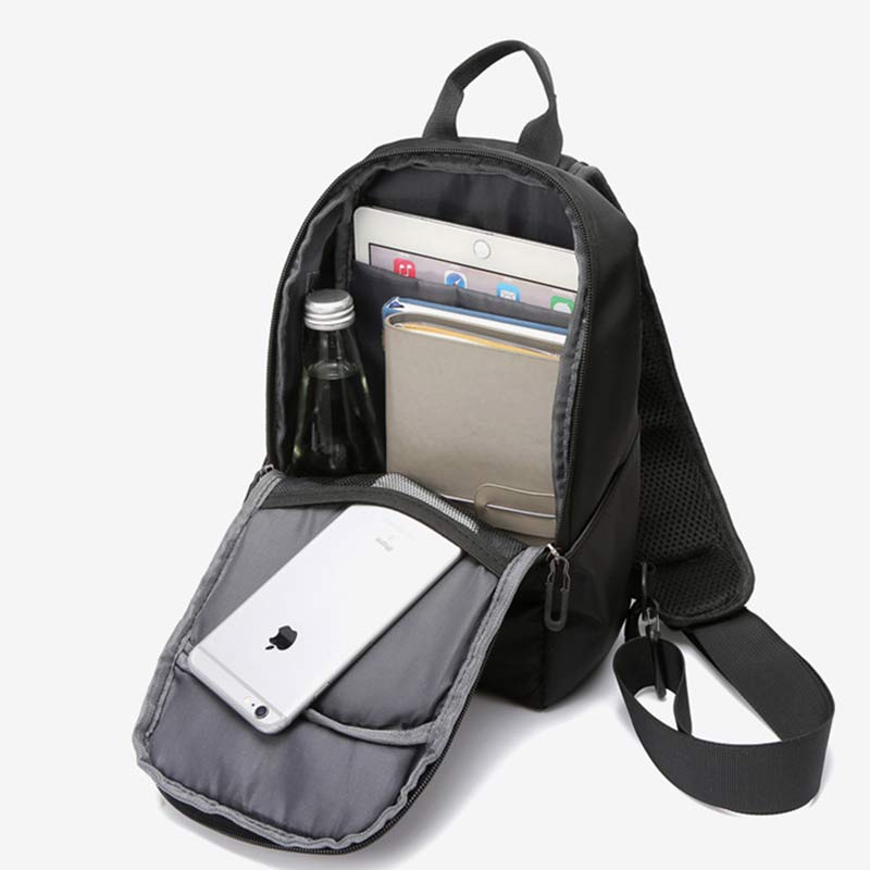 Sling Crossbody Rucksack Umhängetasche für Herren mit USB-Ladeanschluss
