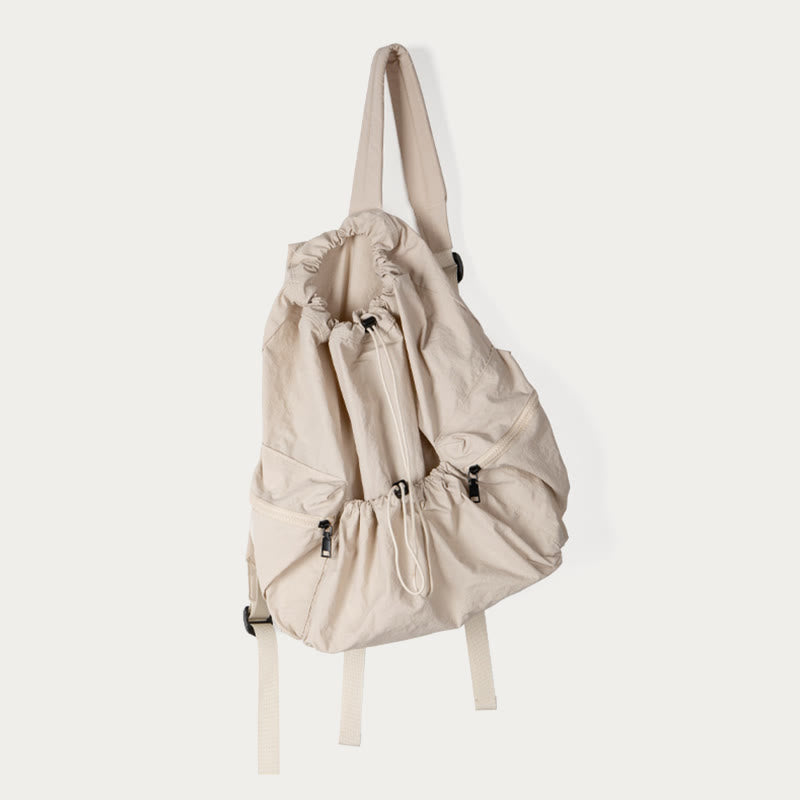 Rucksack für Damen, Nylon, Kordelzug, leicht, lässig, Reisetasche
