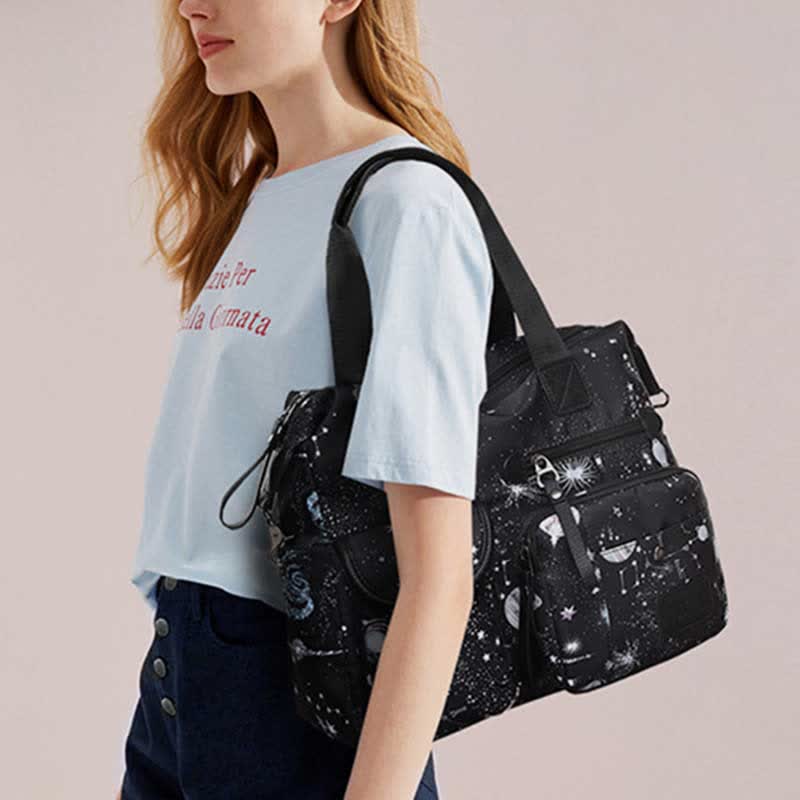 Leichte Tragetasche mit mehreren Taschen für Damen, Mehrzweck-Umhängetasche