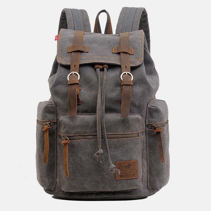 Großer Canvas-Rucksack im Vintage-Stil