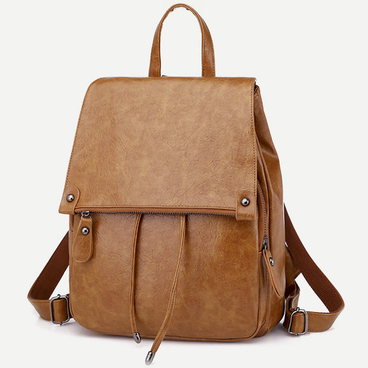 Rucksack für Damen, großes Fassungsvermögen, wasserdicht, Tagesrucksack aus PU-Leder