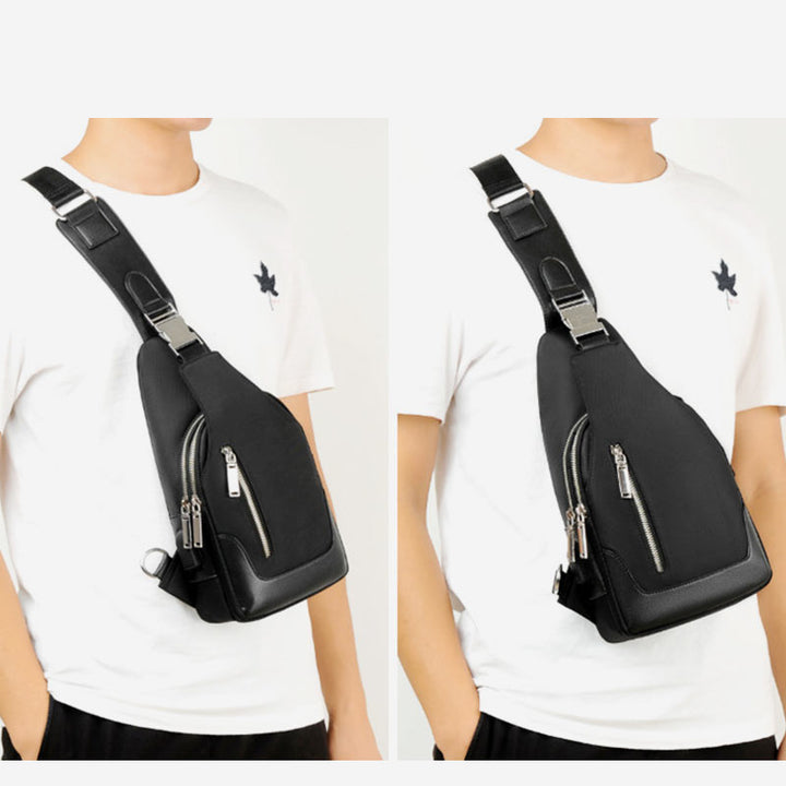 Wasserdichte Schultertasche mit USB-Ladefunktion 