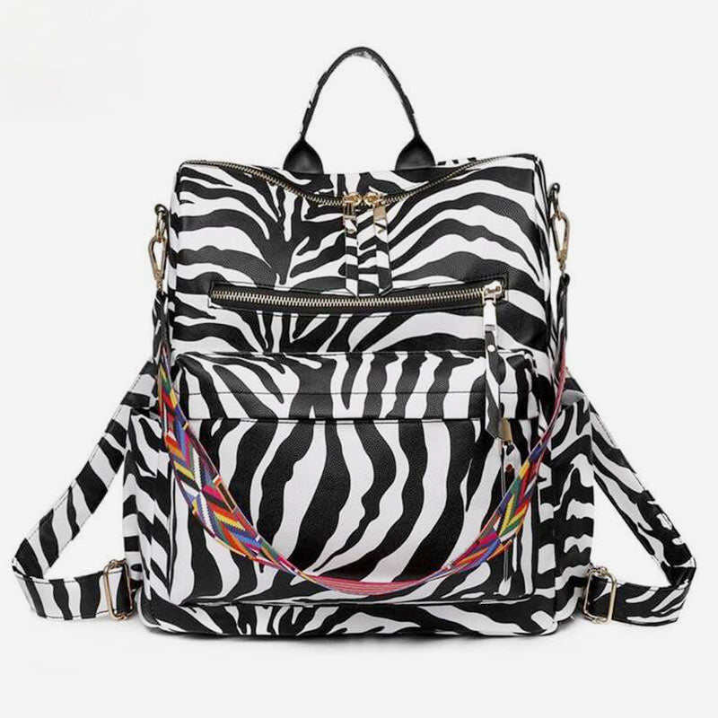 Großer Schulrucksack aus Leder