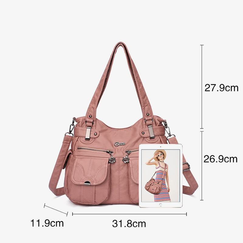Tragetasche für Damen, für den täglichen Ausflug, mehrere Taschen, eine farbige Tasche