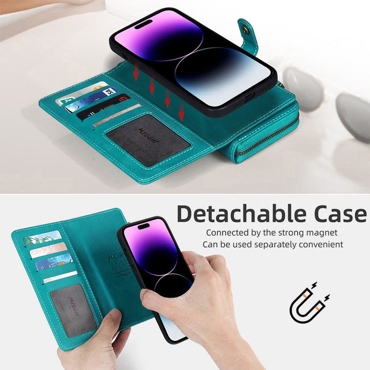Brieftasche Handyhülle für iPhone Crossbody Multifunktionale PU Leder Brieftasche