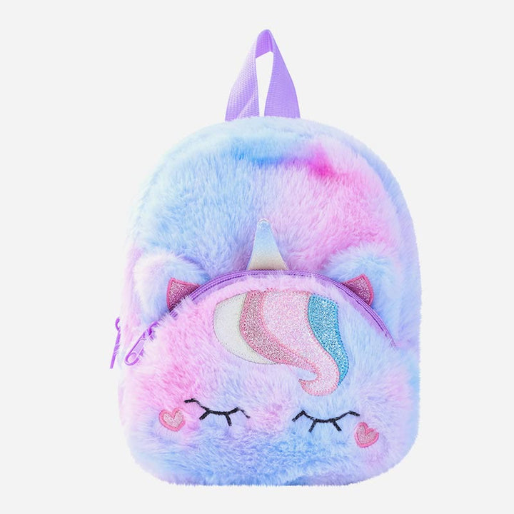 Rucksack für Frauen Einhorn pelzigen niedlichen Cartoon Kleinkinder Kinder Schultasche