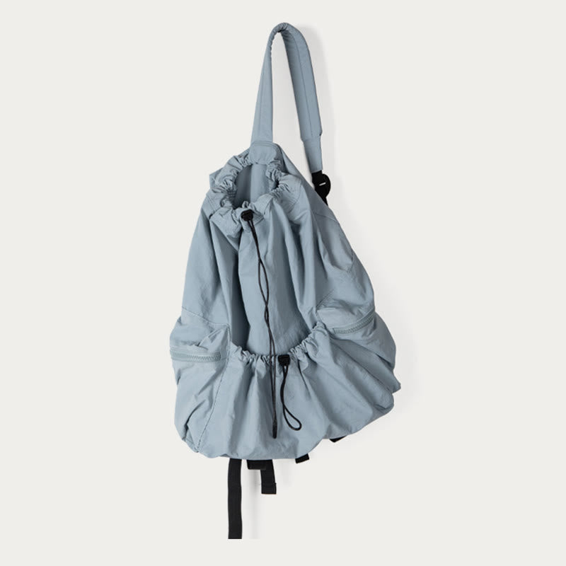 Rucksack für Damen, Nylon, Kordelzug, leicht, lässig, Reisetasche