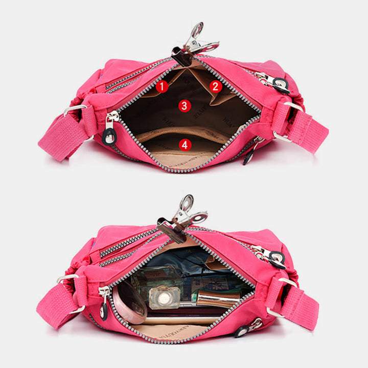 Umhängetasche für Damen, urban, lässig, zum Einkaufen, Nylontuch, Muttertasche