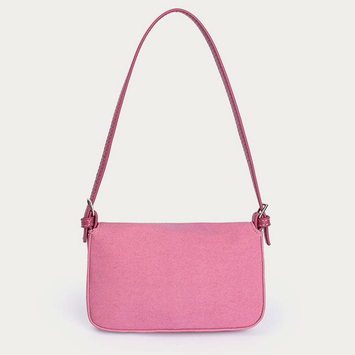 Umhängetasche für Damen, Vintage, mattrosa, elegante Handtasche