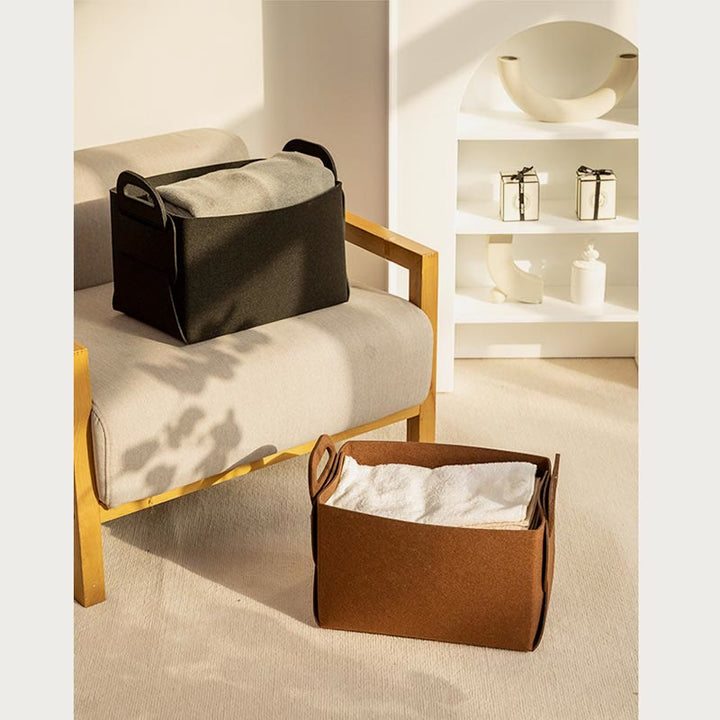 Aufbewahrungstasche für Zuhause, tragbar, Filz, Kleidung, Organizer, Korb, Snackbox