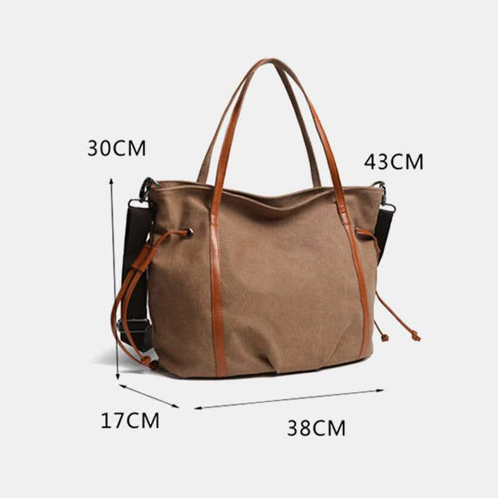 Vintage Casual Hobo Bag Canvas Tägliche Schultertasche Shopper Handtasche