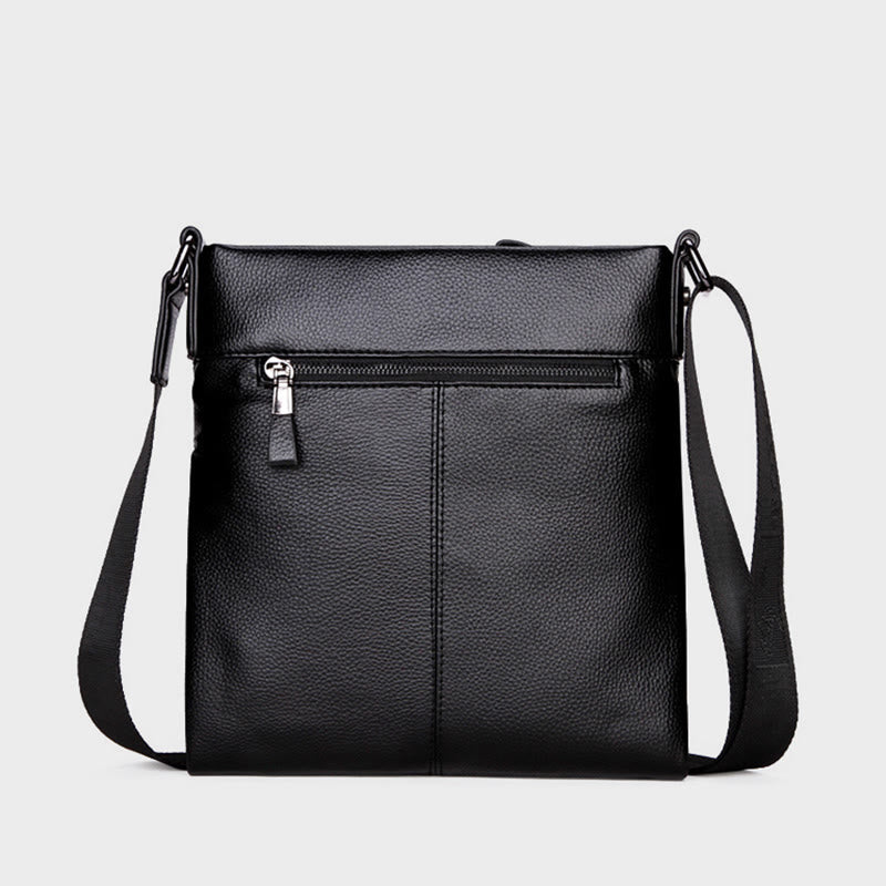 Business-Umhängetasche für Herren, einfache vertikale Tasche aus weichem Leder