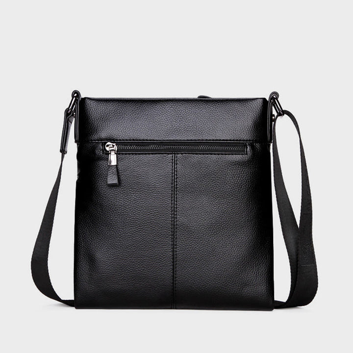 Business-Umhängetasche für Herren, einfache vertikale Tasche aus weichem Leder