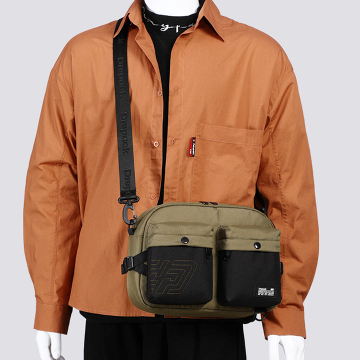 Messenger Bag für Herren, Streetwear, mittelgroße Umhängetasche für die Schule und die Arbeit