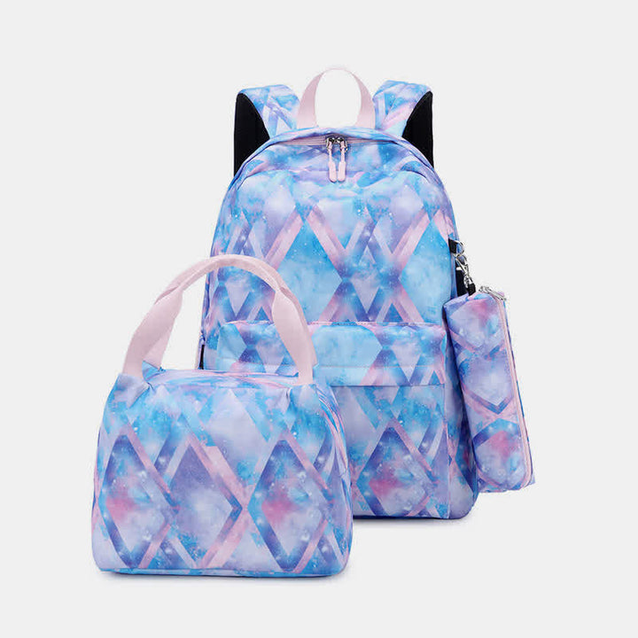 Schulrucksack Daypack Süßes 3-teiliges Schulranzen-Set mit USB-Ladeanschluss