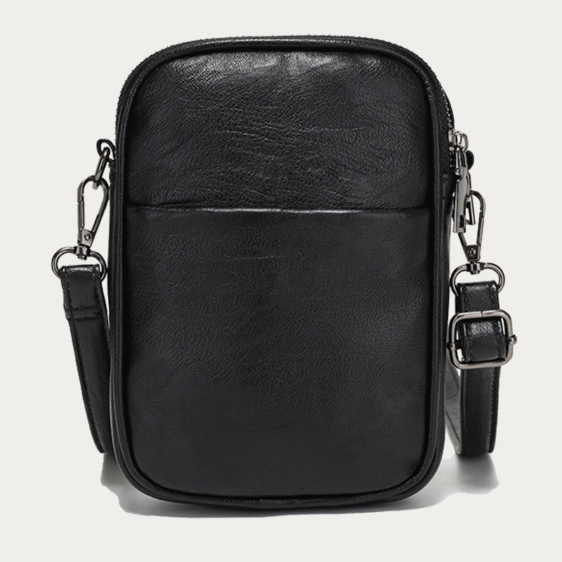 Mini-Telefontasche für Männer im Freien, Umhängetasche aus Leder