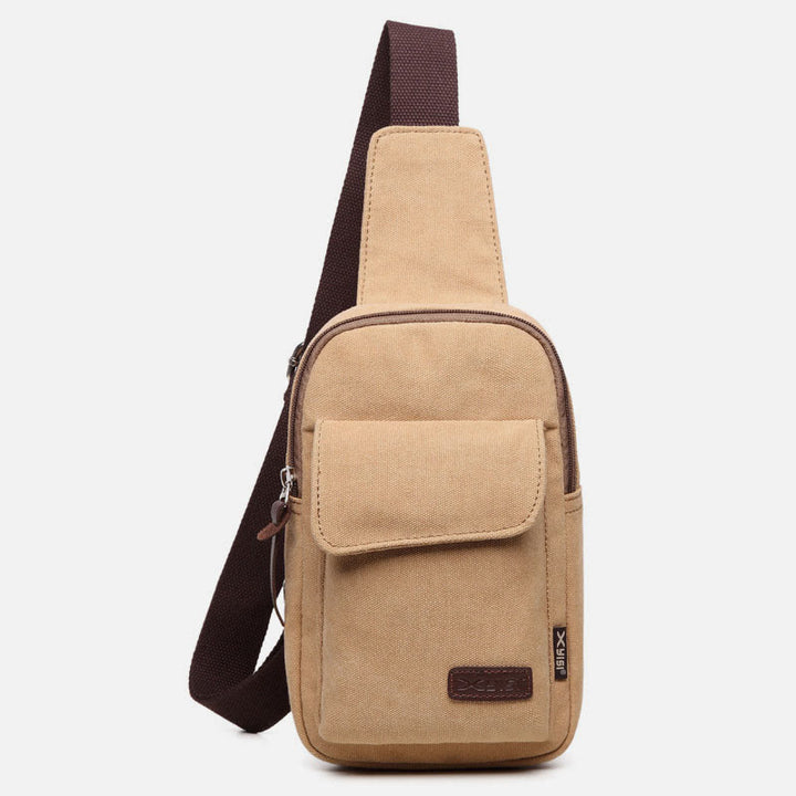 Sling Bag für Herren, multifunktionale Brusttasche aus Canvas für Outdoor-Sport und Freizeit