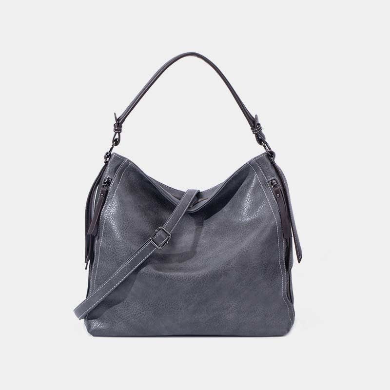 Retro-Handtasche für Damen, groß, Designer-Hobo-Tasche aus Leder