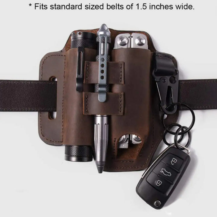 Taktische Werkzeugtasche für Herren, tragbar, aus Leder, für den Außenbereich