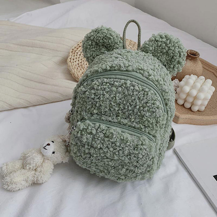 Multi-Trage-Rucksack für Babys/Kleinkinder mit Kaninchenohren aus Plüsch, Mini-Rucksack für Jungen und Mädchen