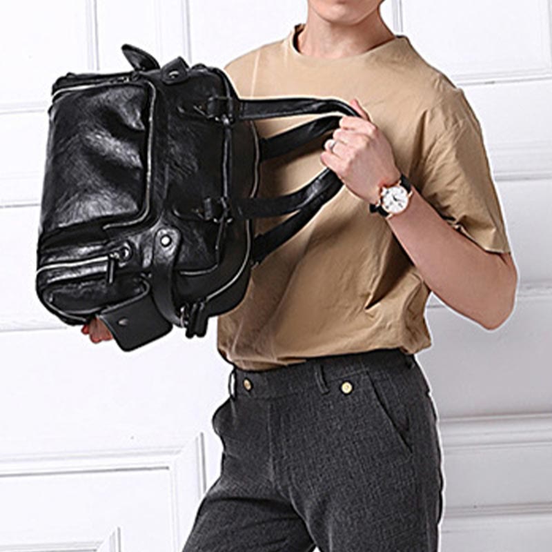 Handtasche für Herren, für Geschäftsreisen, Umhängetasche aus Pu-Leder