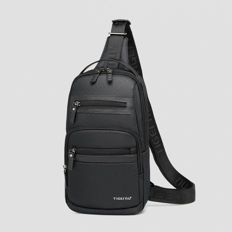Wasserdichte, langlebige Schultertasche mit Reißverschluss und mehreren Taschen, großes Fassungsvermögen