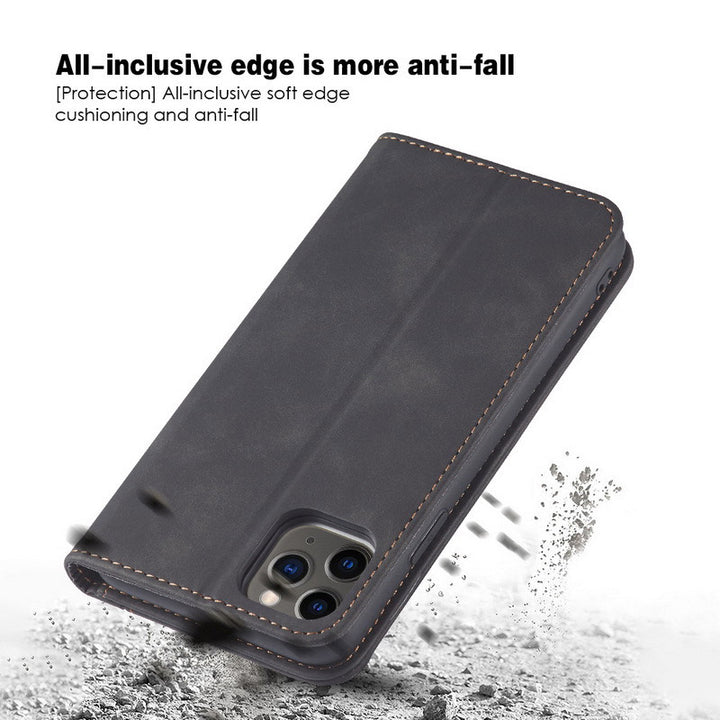 Premium PU Leder Brieftasche Hülle Kartenhalter Kompatibel mit iPhone 13 Pro Max
