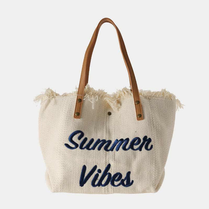 Canvas-Einkaufstasche, Sommer-Signatur, extragroße Schulterhandtasche, Geldbörsen